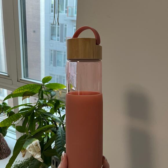 Anthropologie Siena Initial "K" Glass Water Bottle - Picture 2 of 4